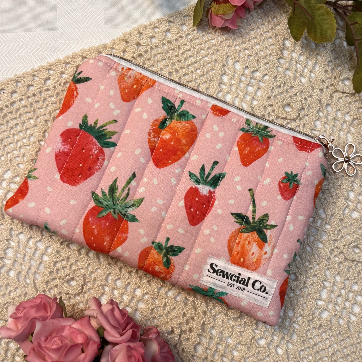Small Pouch - Bright Strawberry