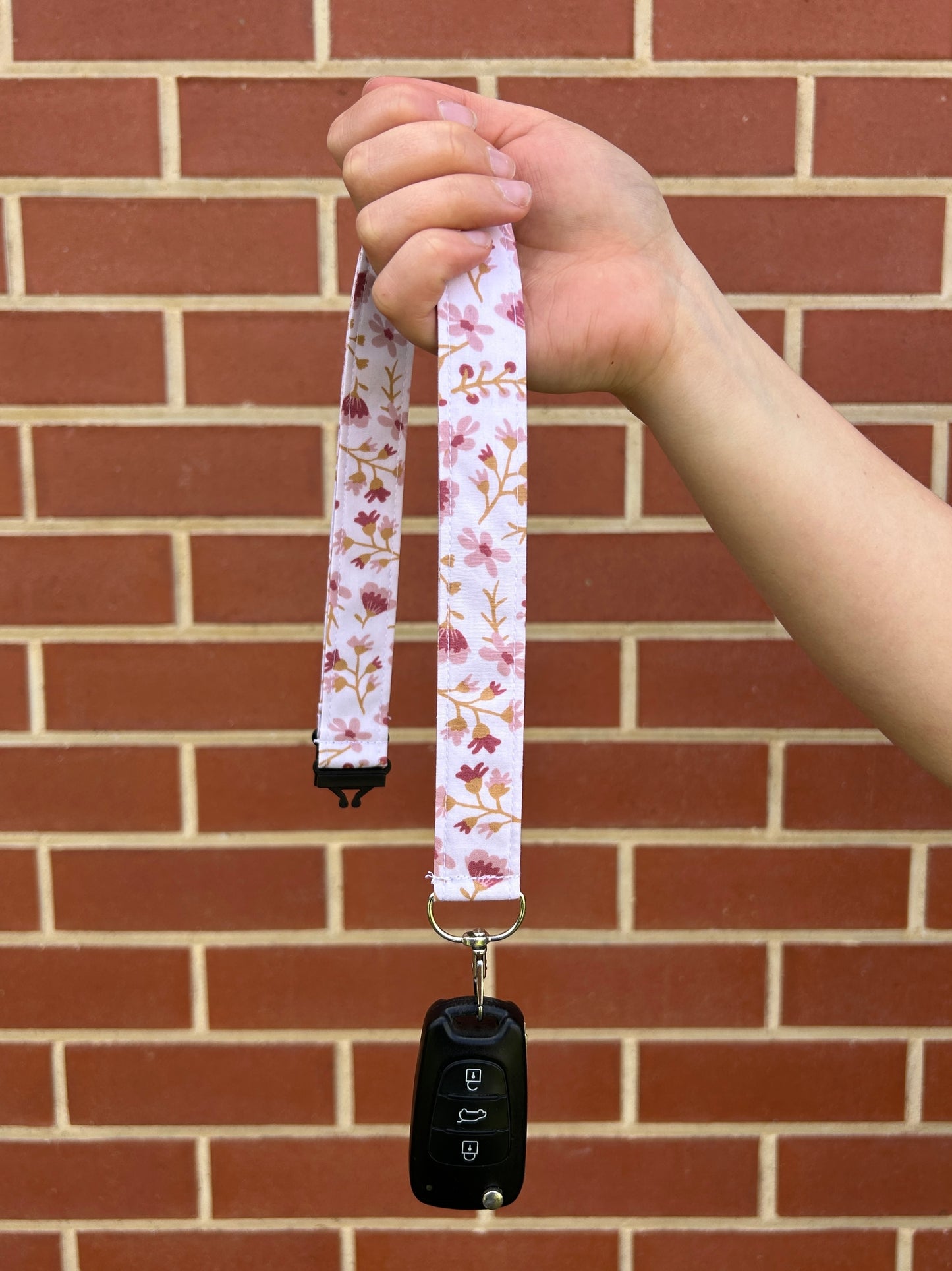 Fabric Lanyard - Baby Pink Floral