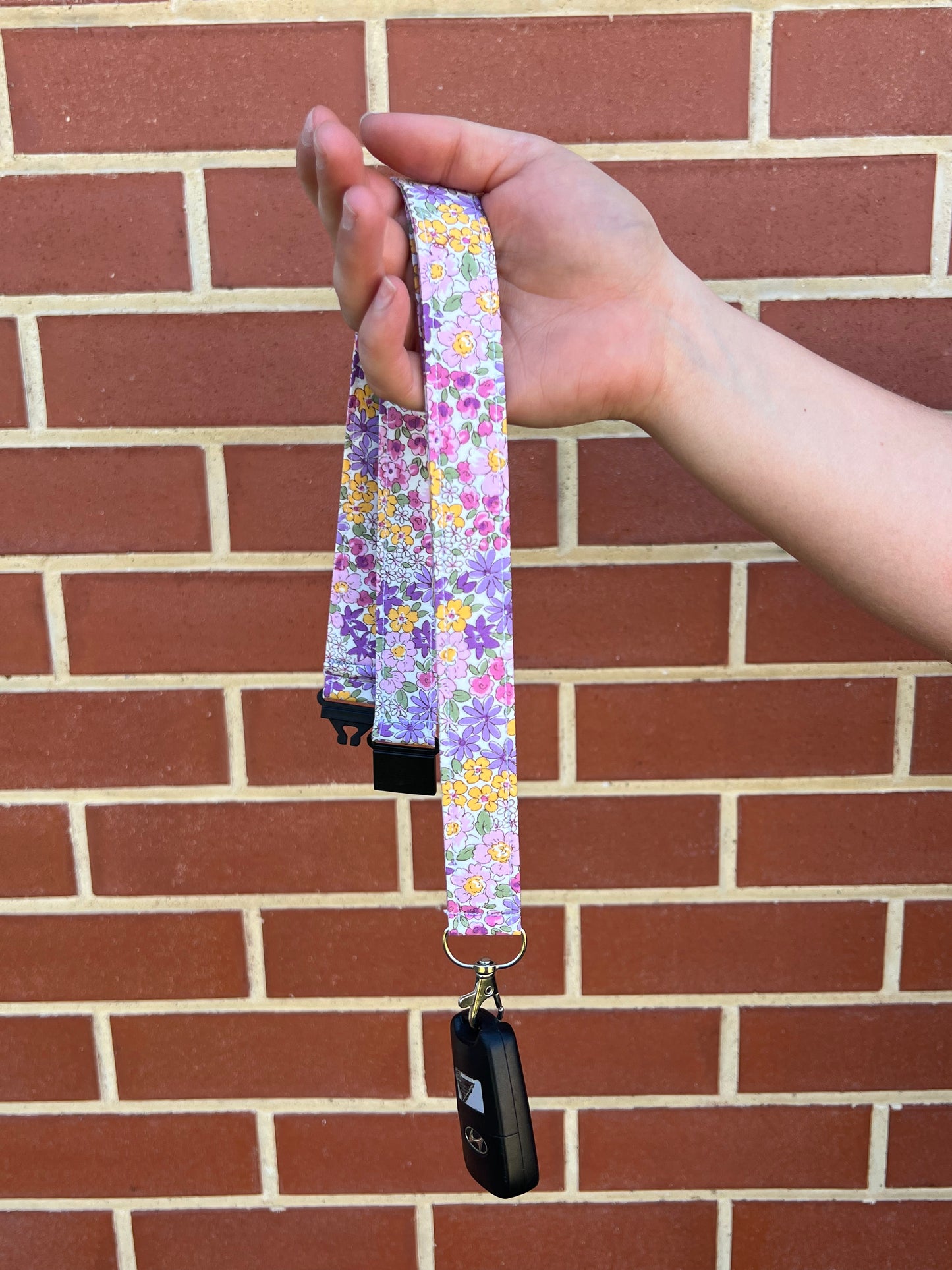 Fabric Lanyard - Yellow Floral