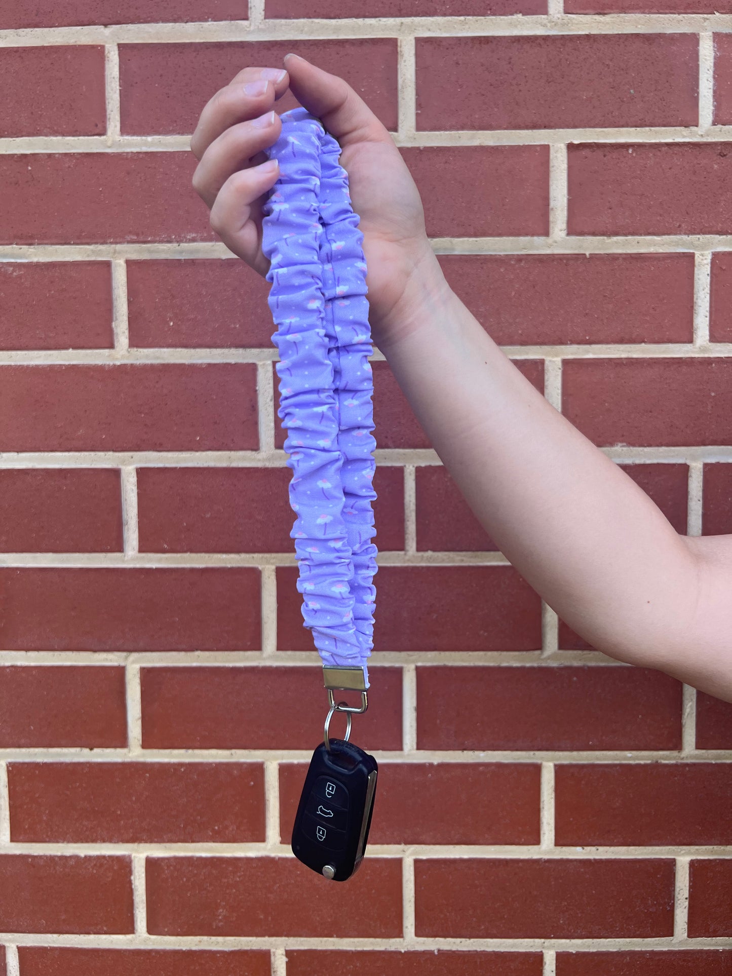 Scrunchie Lanyard - Purple Daisy