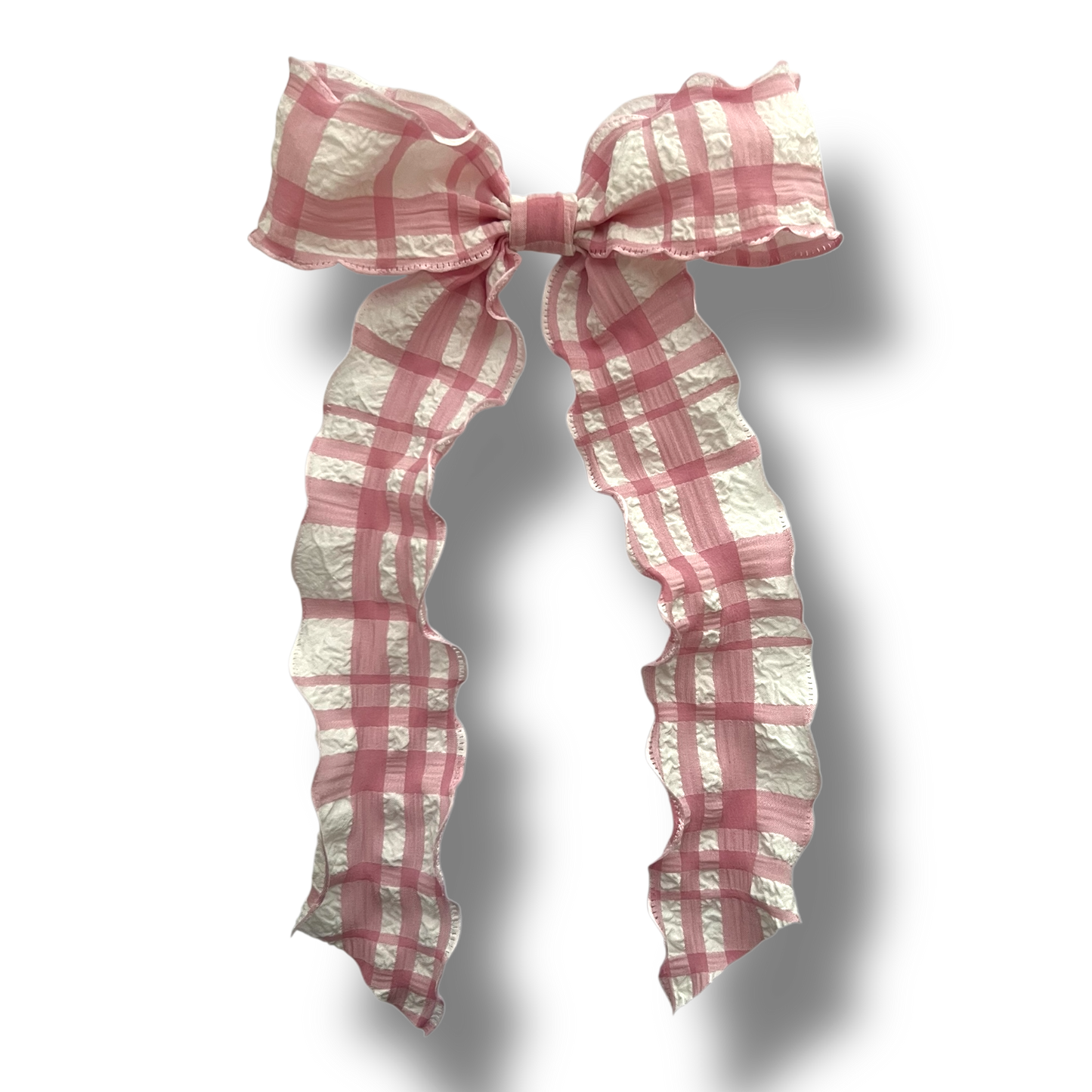 Ribbon Bow - Pink Gingham