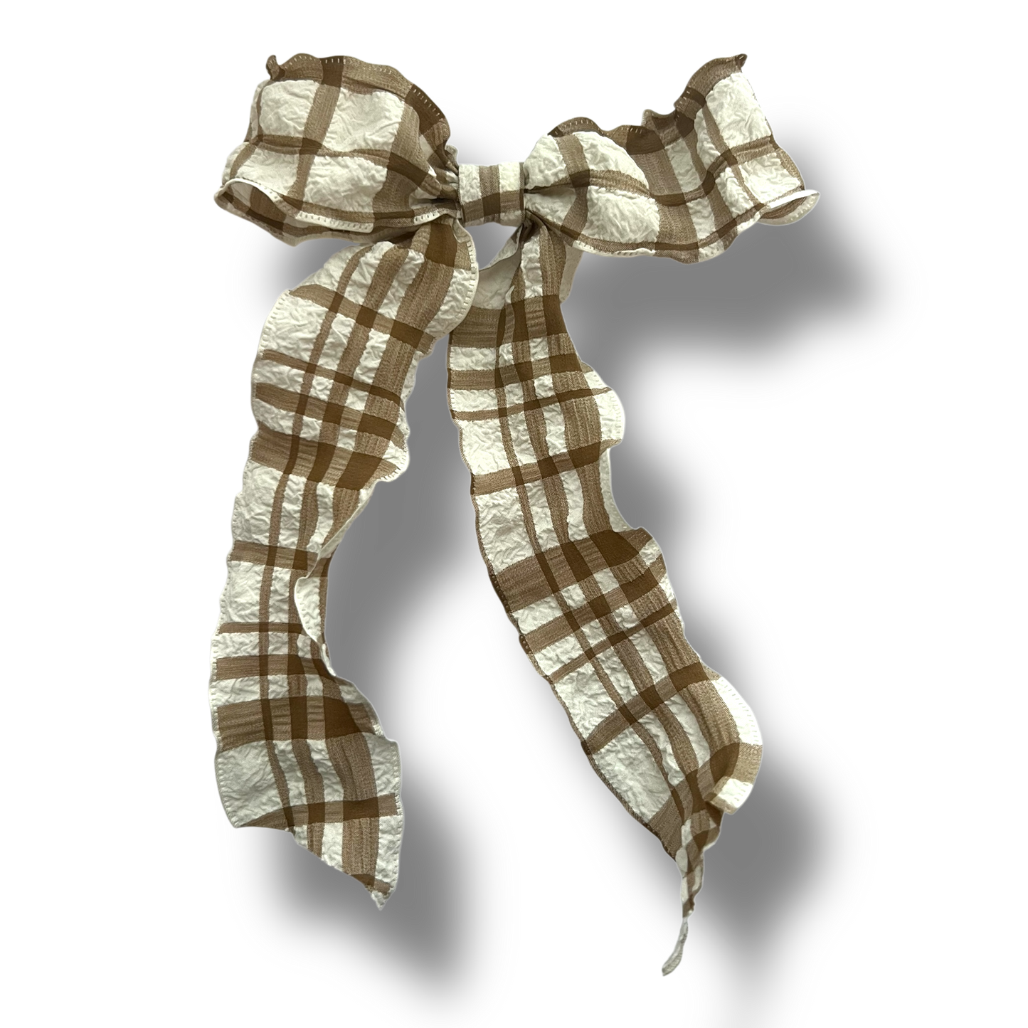 Ribbon Bow - Brown Gingham