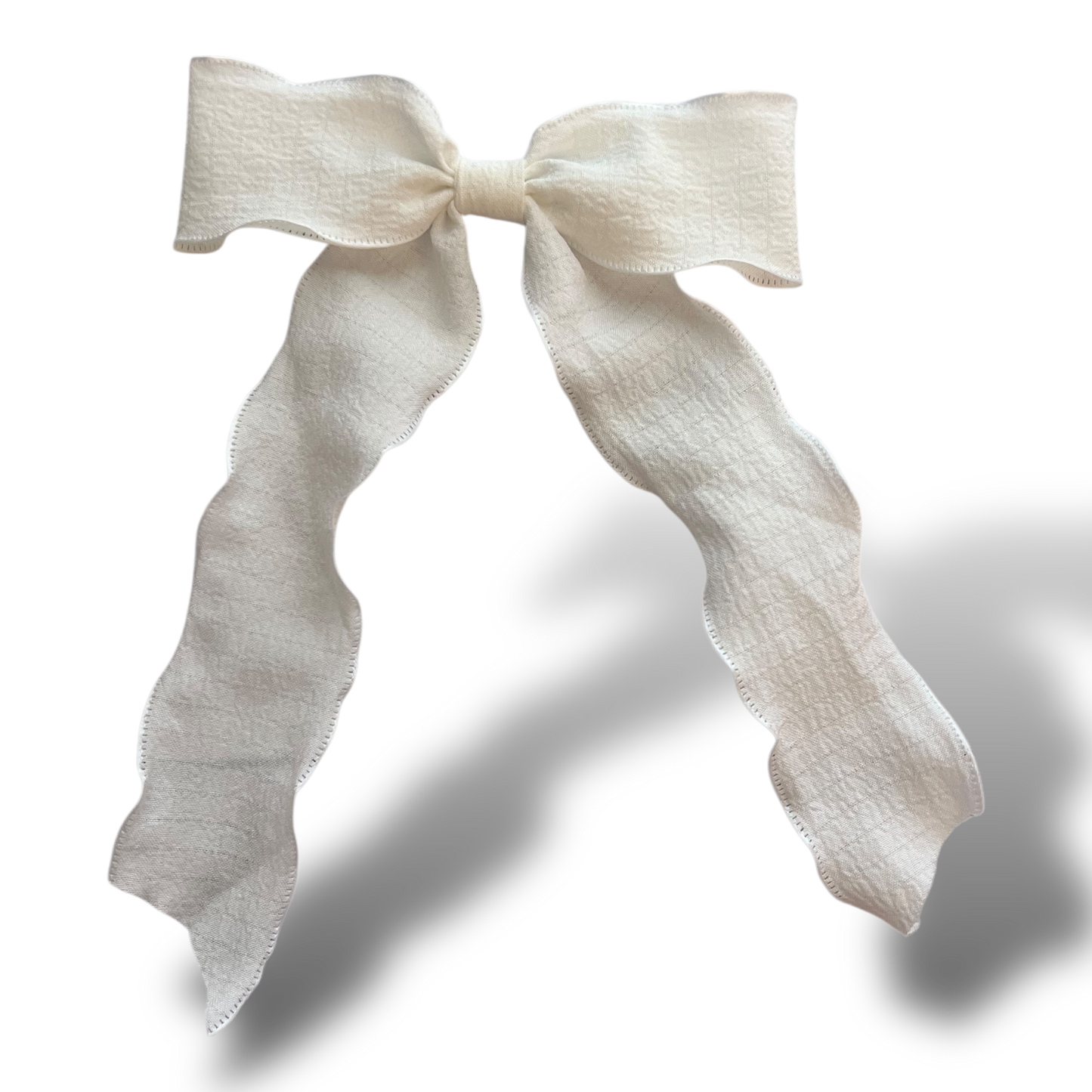 Ribbon Bow - Wave White