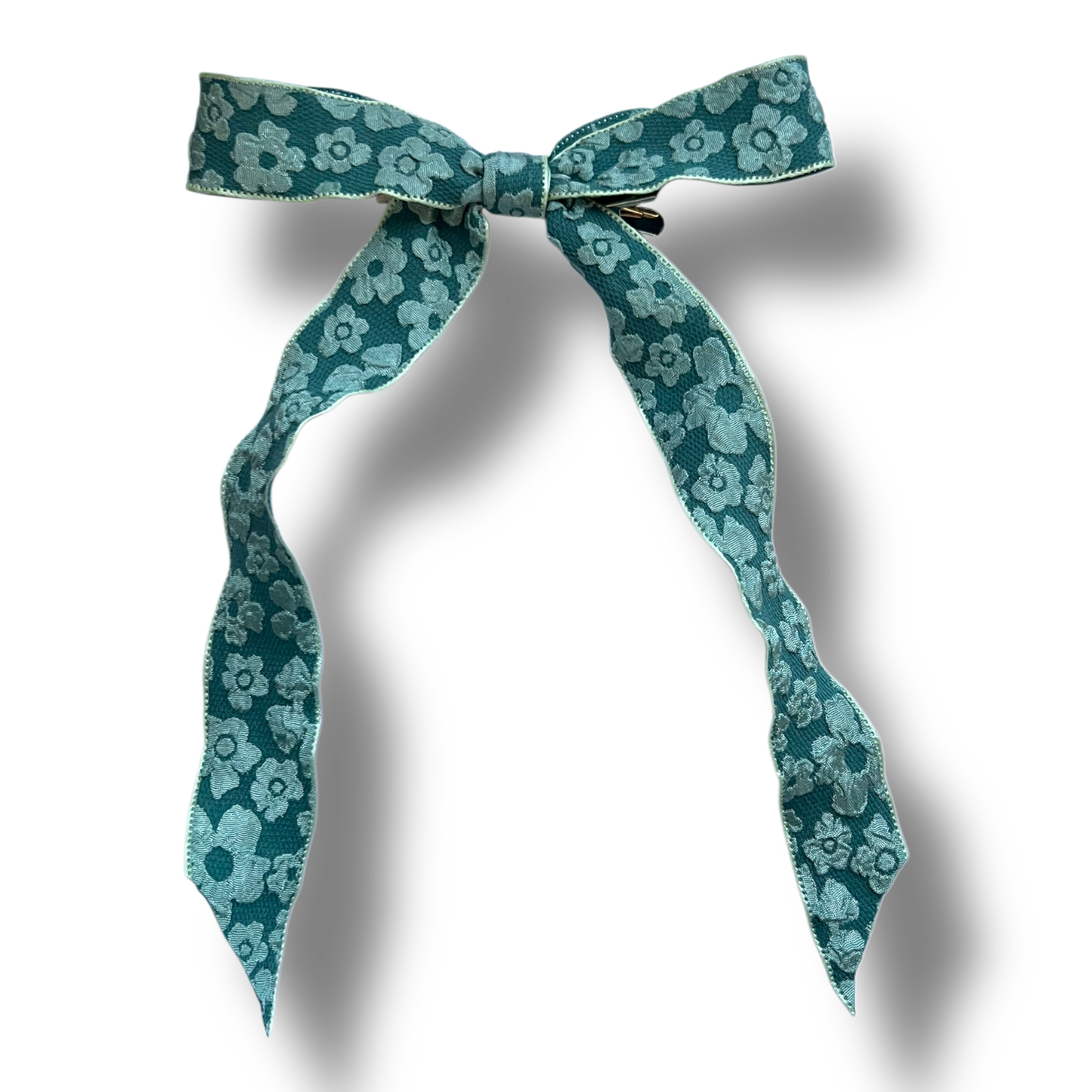 Ribbon Bow - Emerald Daisy