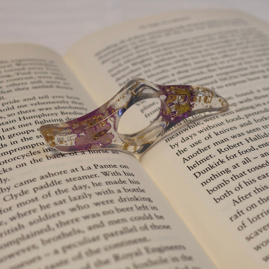 Page Holder - Purple Flower