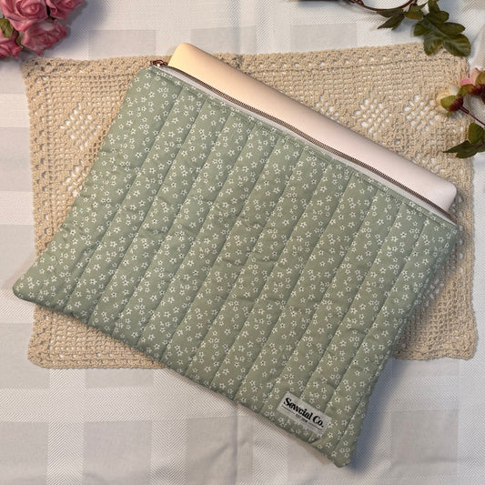 Laptop Sleeve - Green Floral