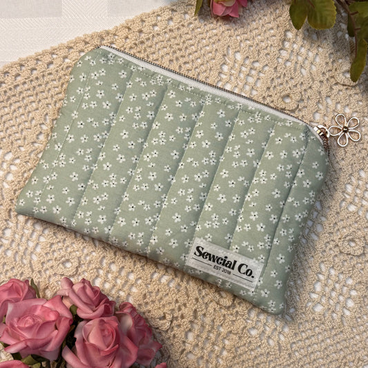 Small Pouch - Green Floral