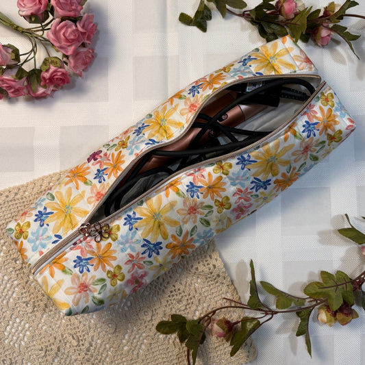 Hair Tools Pouch - Water Colour Floral