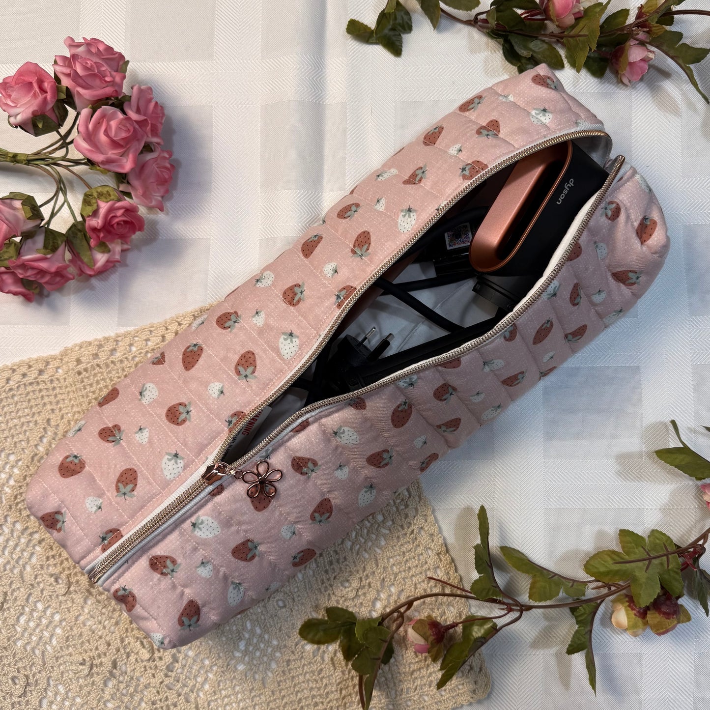 Hair Tools Pouch - Muted Strawberry