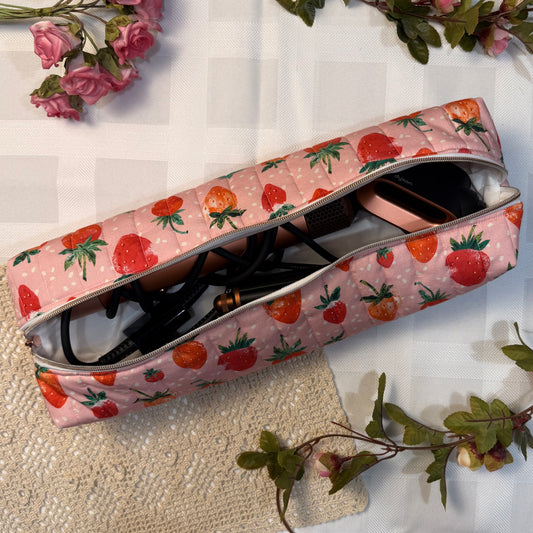 Hair Tools Pouch - Bright Strawberry