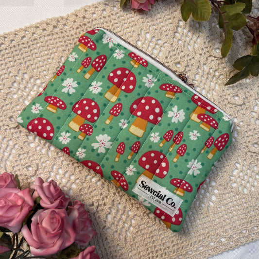 Small Pouch - Bright Mushroom