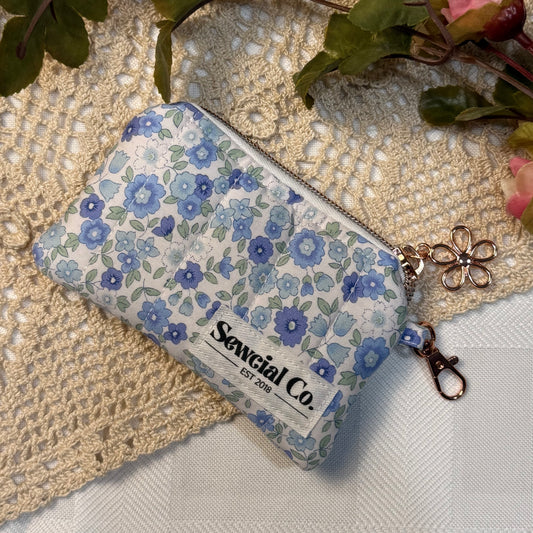 Keyring Pouch - Blue Floral