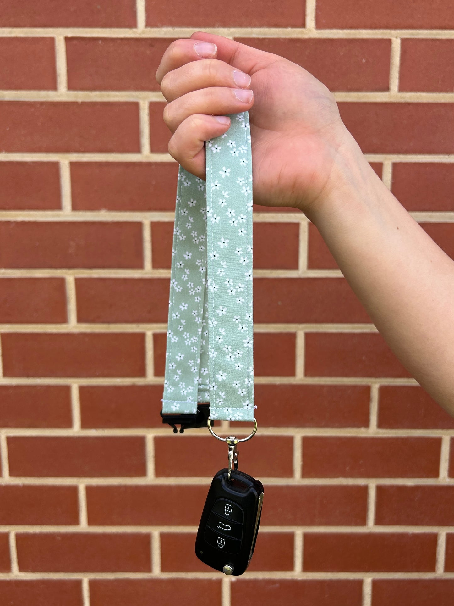 Fabric Lanyard - Green Floral