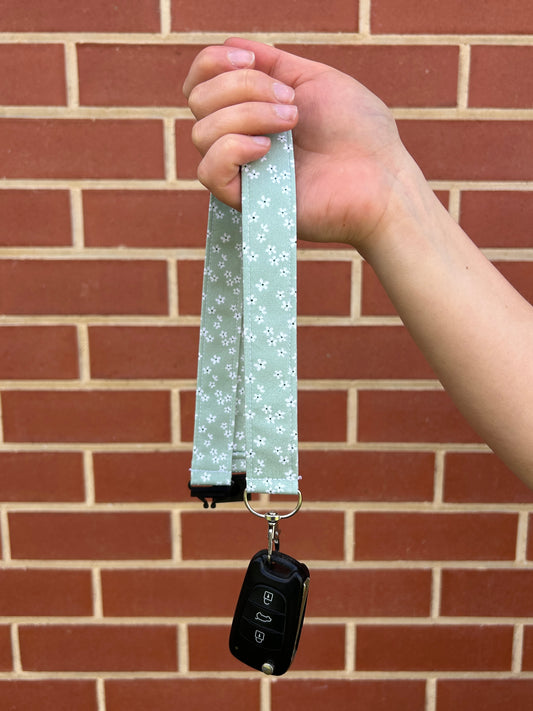 Fabric Lanyard - Green Floral