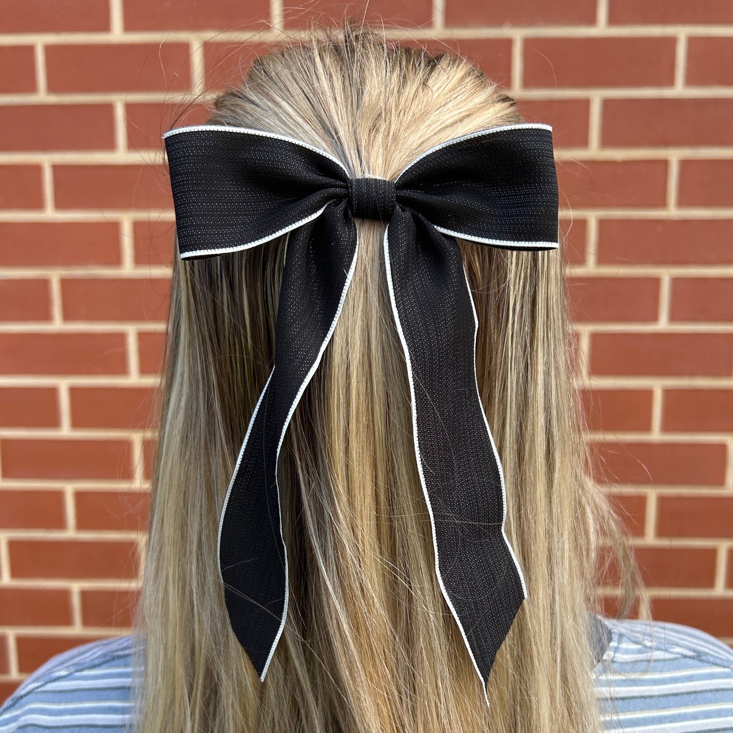 Ribbon Bow - Black Shimmer