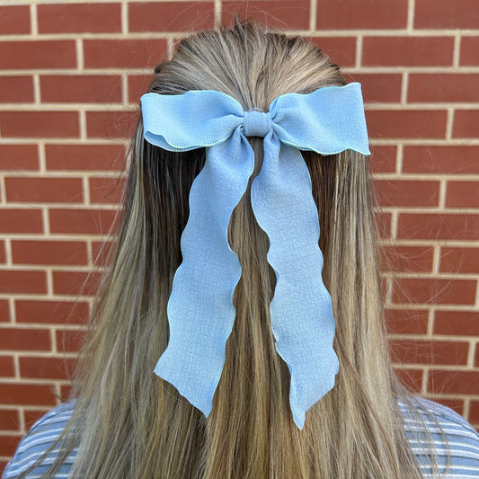Ribbon Bow - Blue Wave