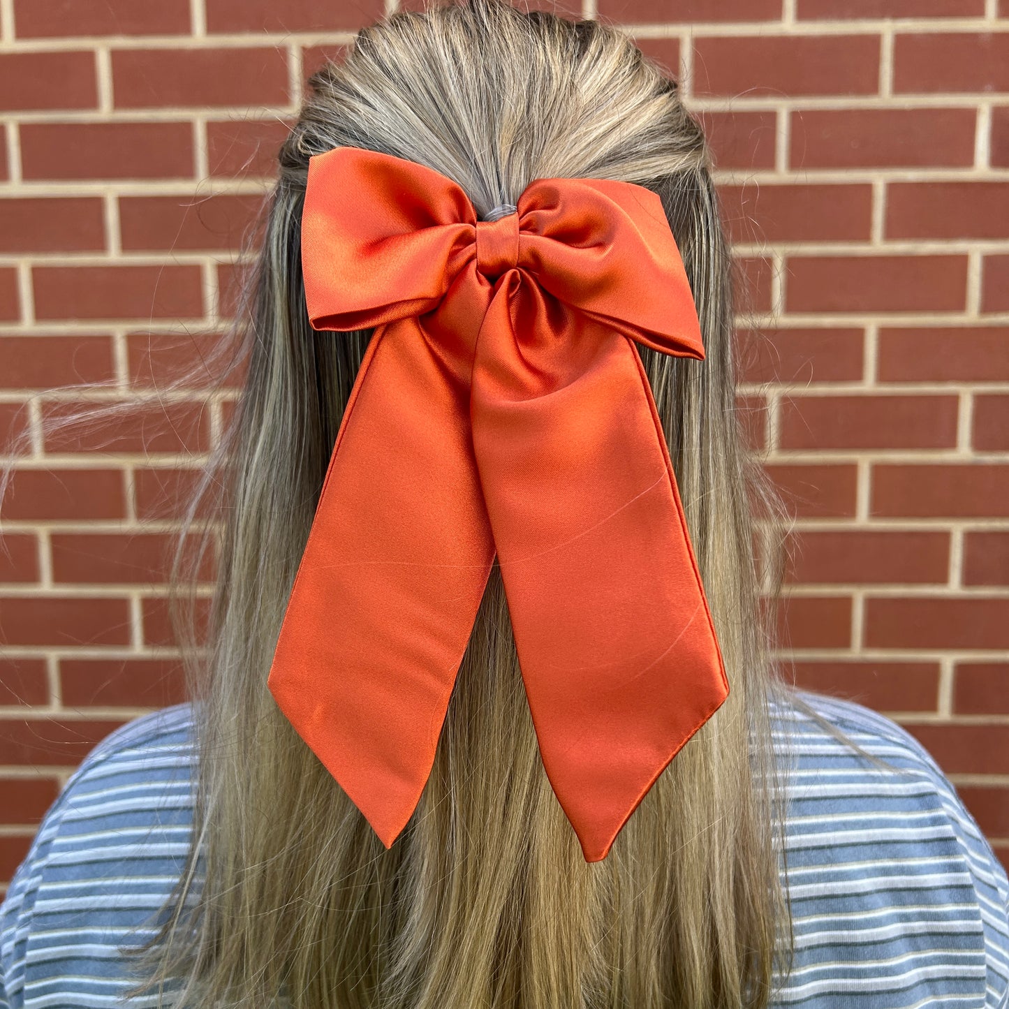 Standard Hair Bow - Orange