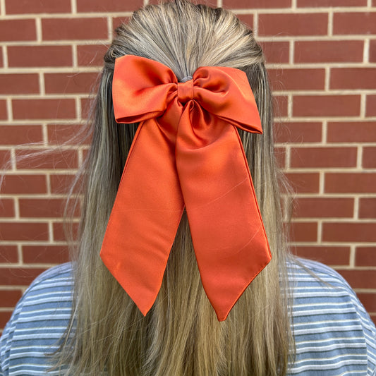 Standard Hair Bow - Orange