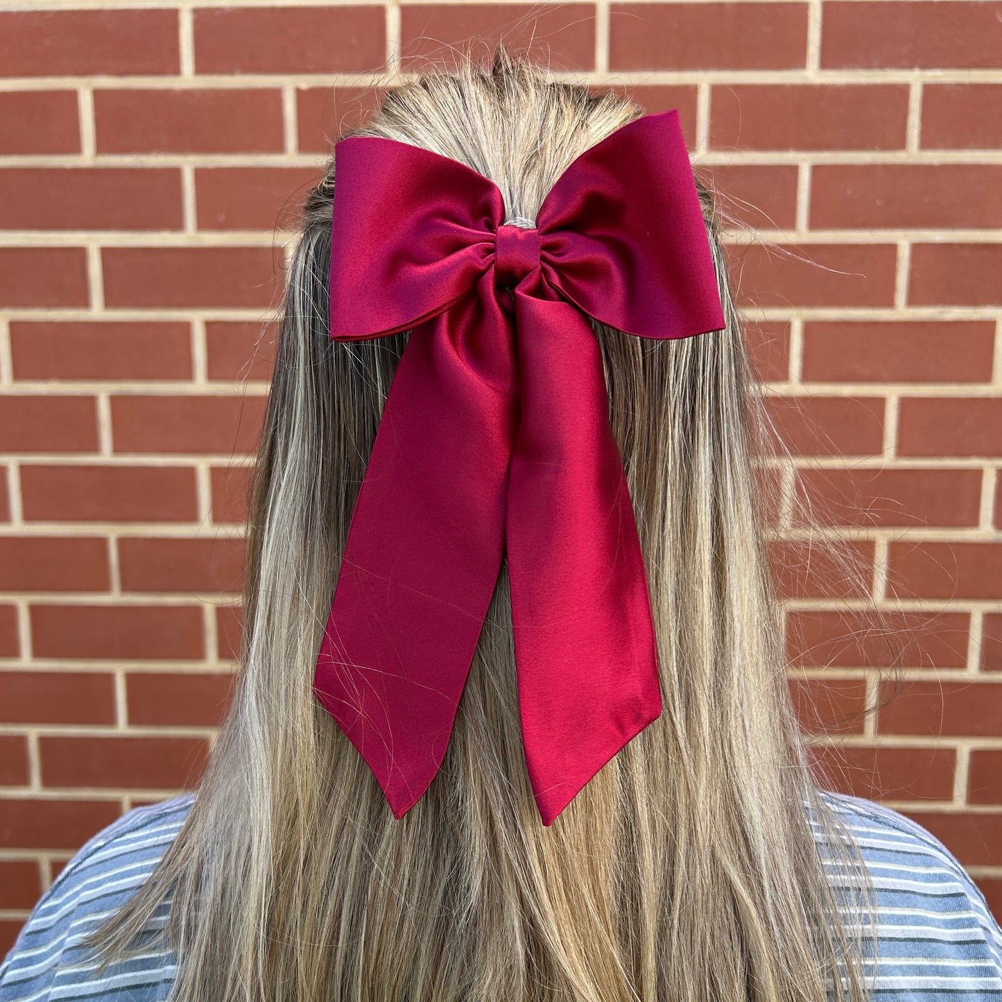 Standard Hair Bow - Burgundy