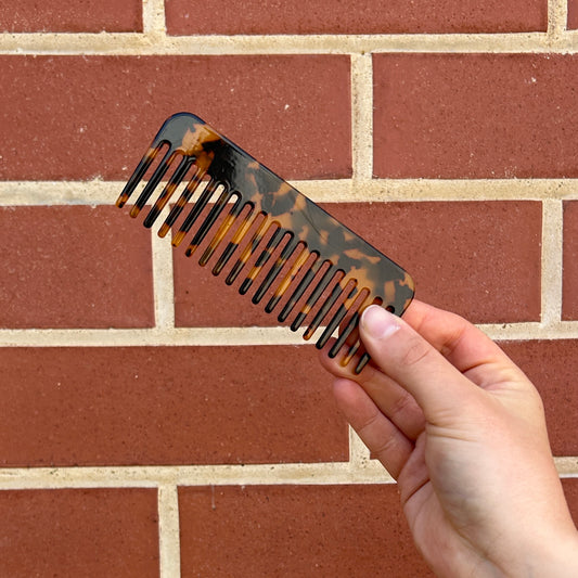 Hair Comb - Brown Bone