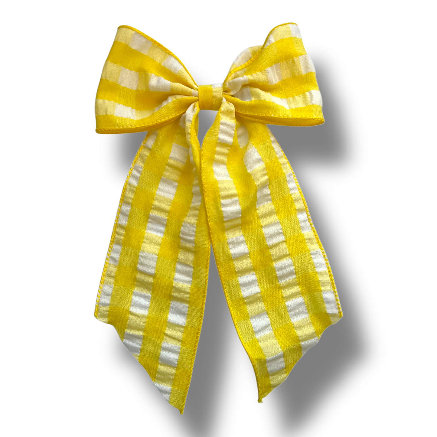Ribbon Bow - Yellow Gingham