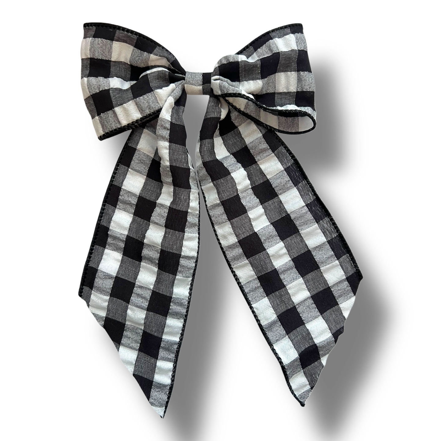 Ribbon Bow - Black Gingham
