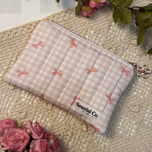 Small Pouch - Pink Bows