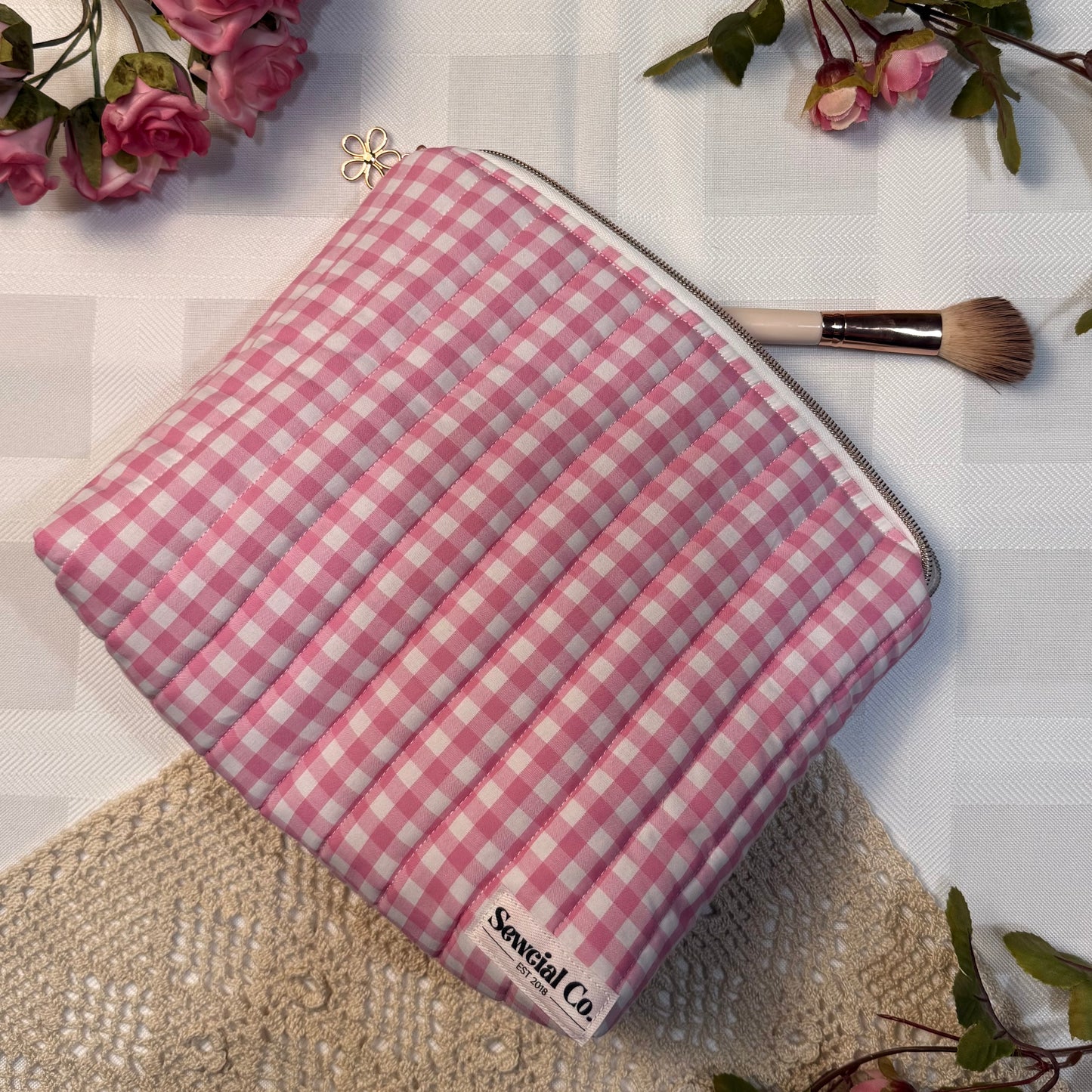 Boxed Pouch - Pink Gingham