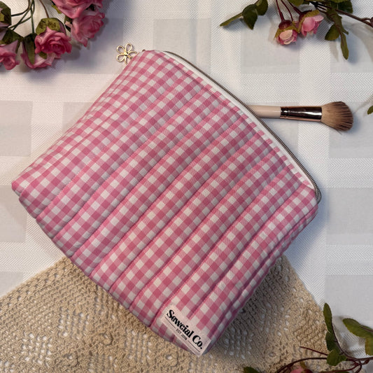 Boxed Pouch - Pink Gingham