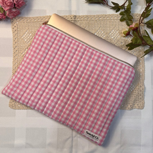 Laptop Sleeve - Pink Gingham
