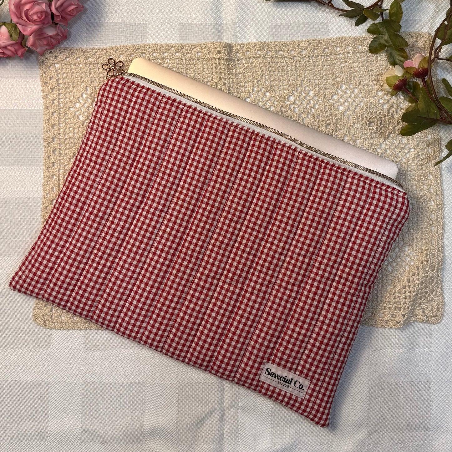 Laptop Sleeve - Red Floral