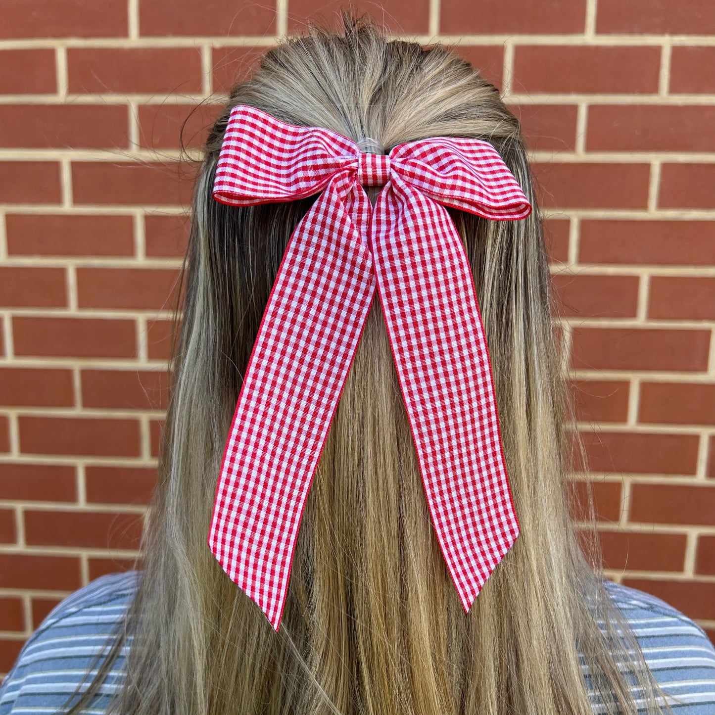 Ribbon Bow - Red Gingham (T)