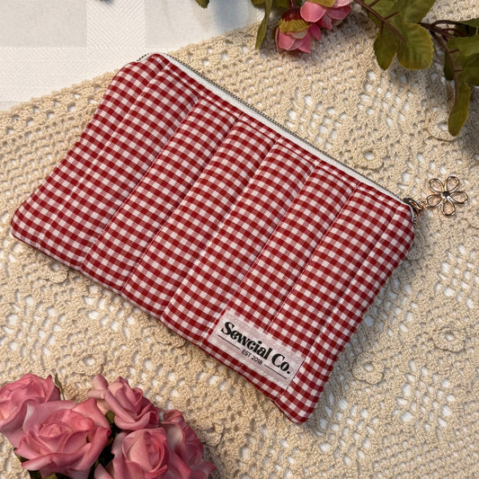 Small Pouch - Red Gingham