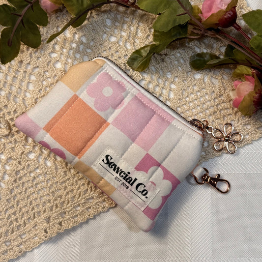 Keyring Pouch - Retro Flower