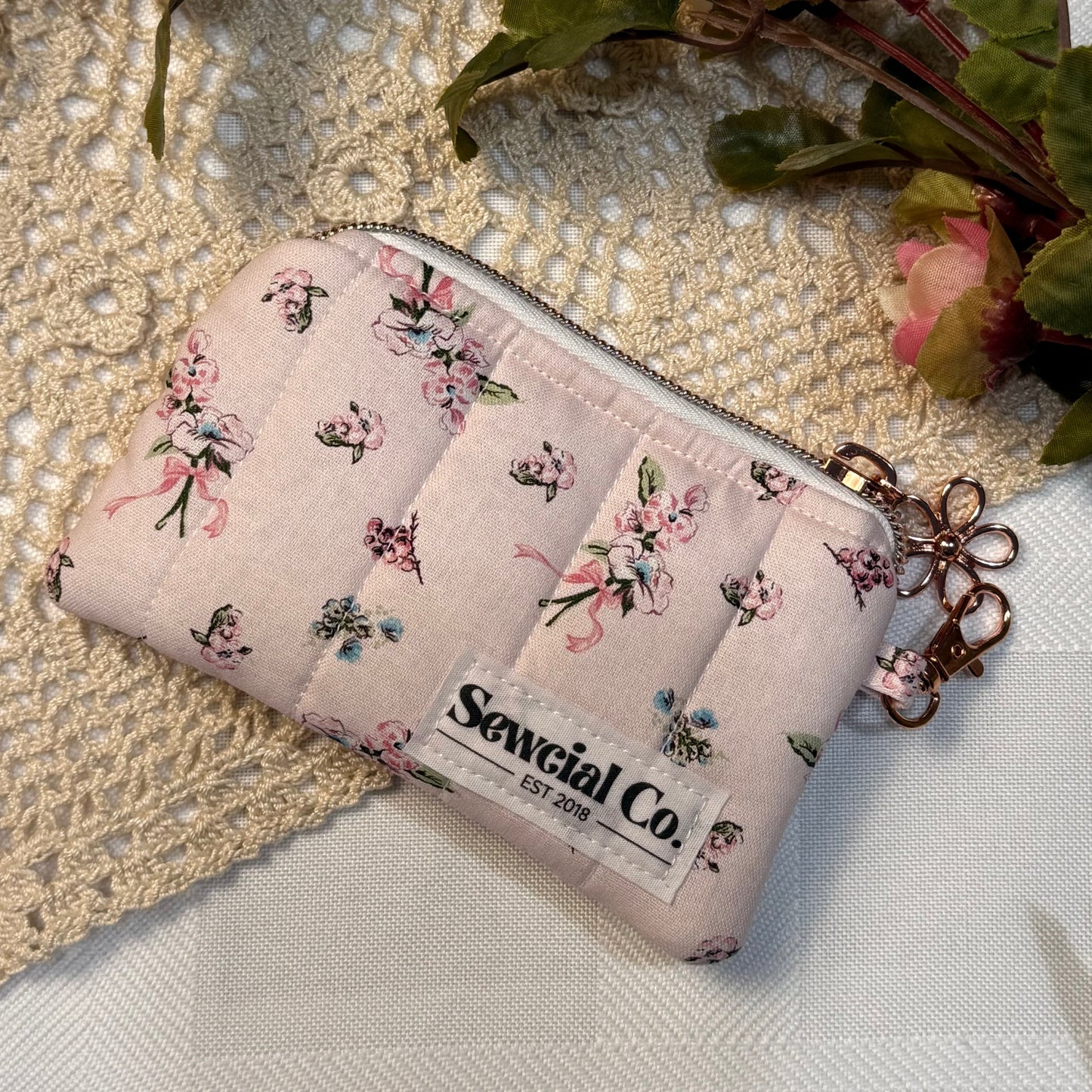 Keyring Pouch - Roses