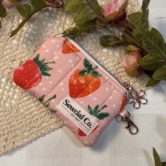 Keyring Pouch - Bright Strawberry