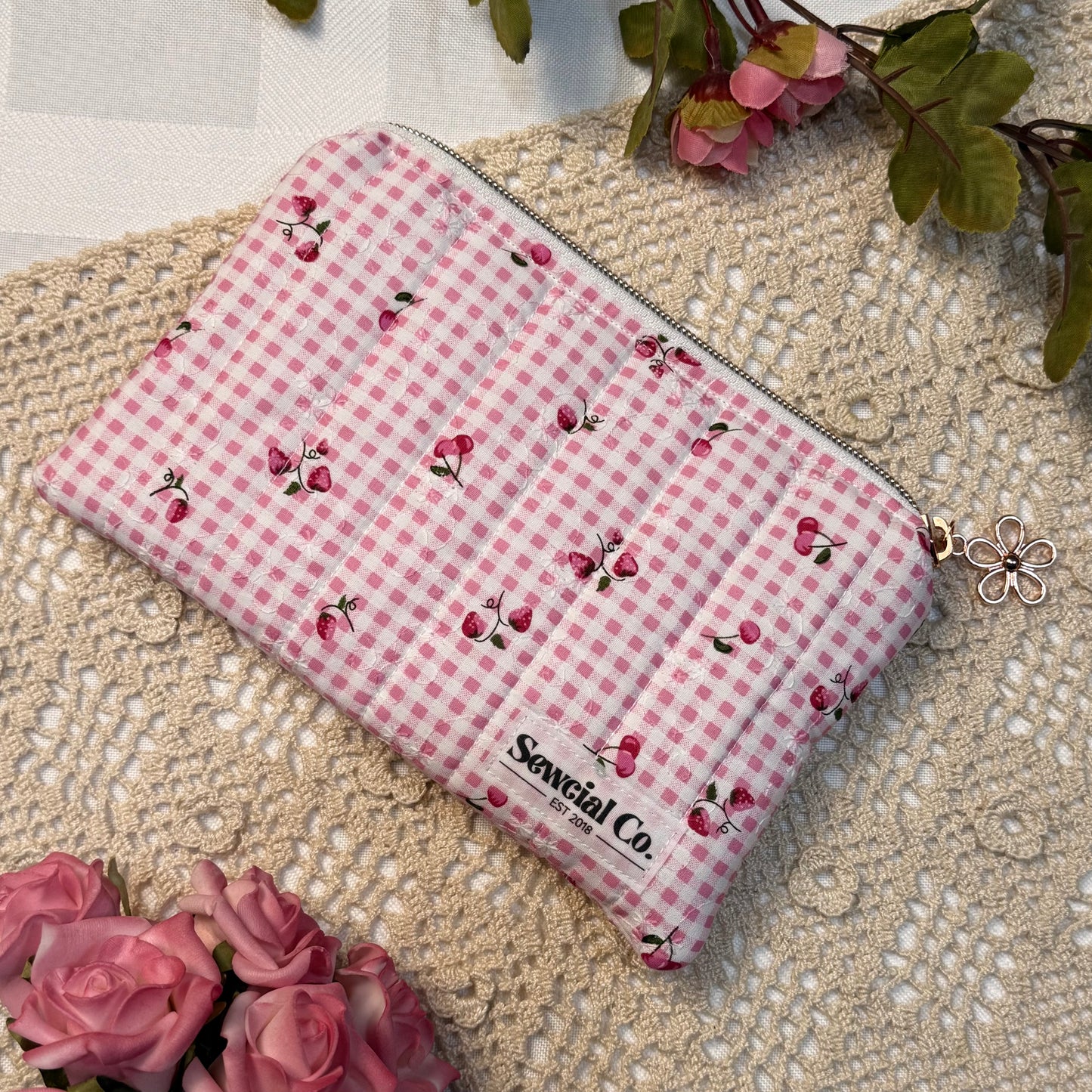 Small Pouch - Strawberry & Cherry