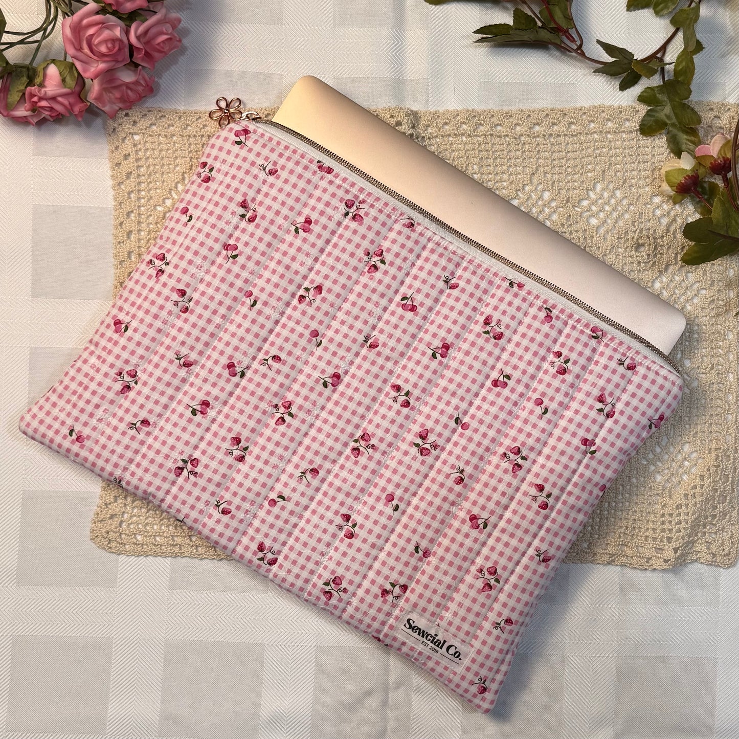 Laptop Sleeve - Strawberry & Cherry